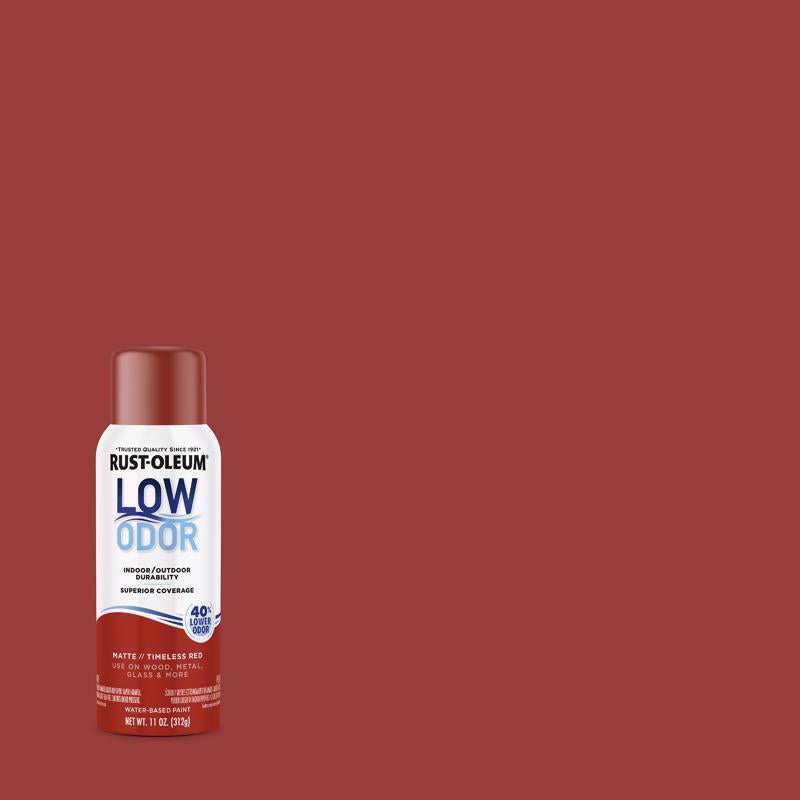 Rust-Oleum Low Odor Matte Timeless Red Spray  Paint 11 oz