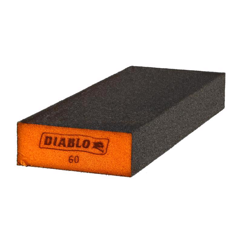 Diablo 8 in. L X 3 in. W X 1 in. 60 Grit Medium Large Flat Edge Sanding Sponge