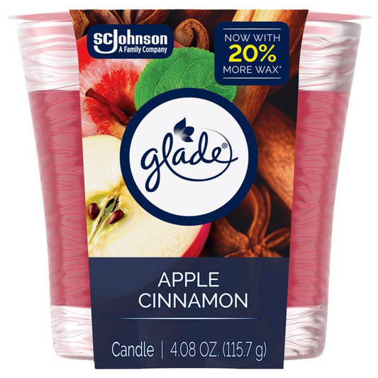 Glade Red Apple Cinnamon Scent Air Freshener Candle 4.08 oz
