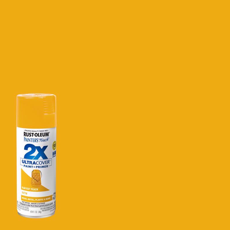 Rust-Oleum Painter's Touch Satin Harvest Peach Paint+Primer Spray Paint 12 oz