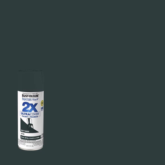 Rust-Oleum Painter's Touch Satin Deep Timber Paint+Primer Spray Paint 12 oz