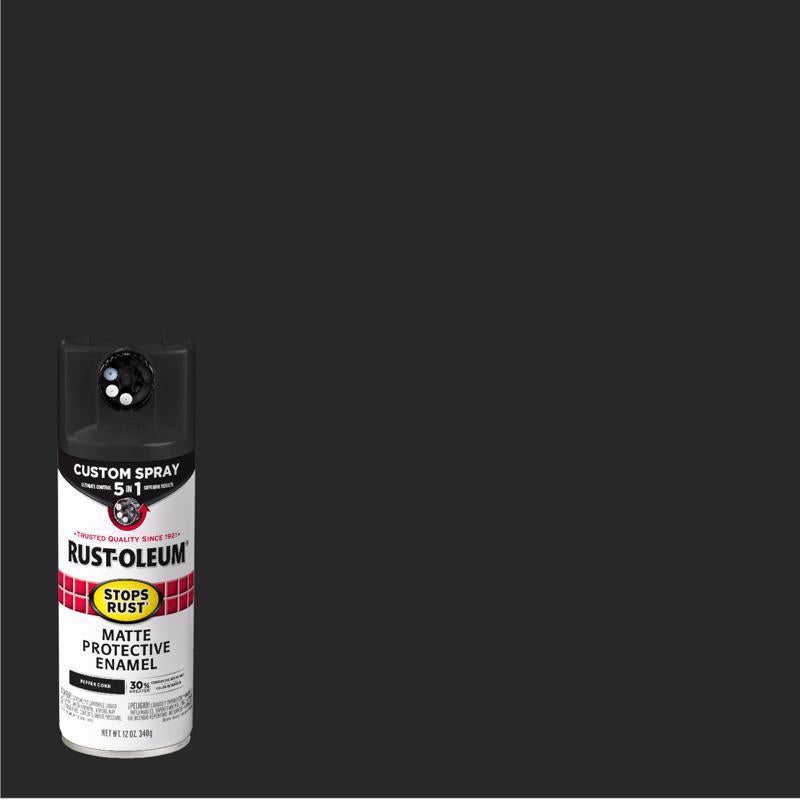 Rust-Oleum Stops Rust Matte Peppercorn Protective Enamel Spray Paint 12 oz