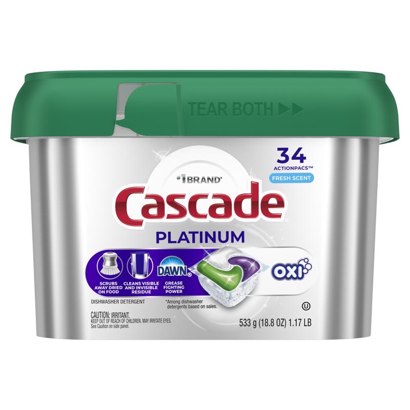 Cascade Platinum Fresh Scent Pods Dishwasher Detergent 18.8 oz 1 pk
