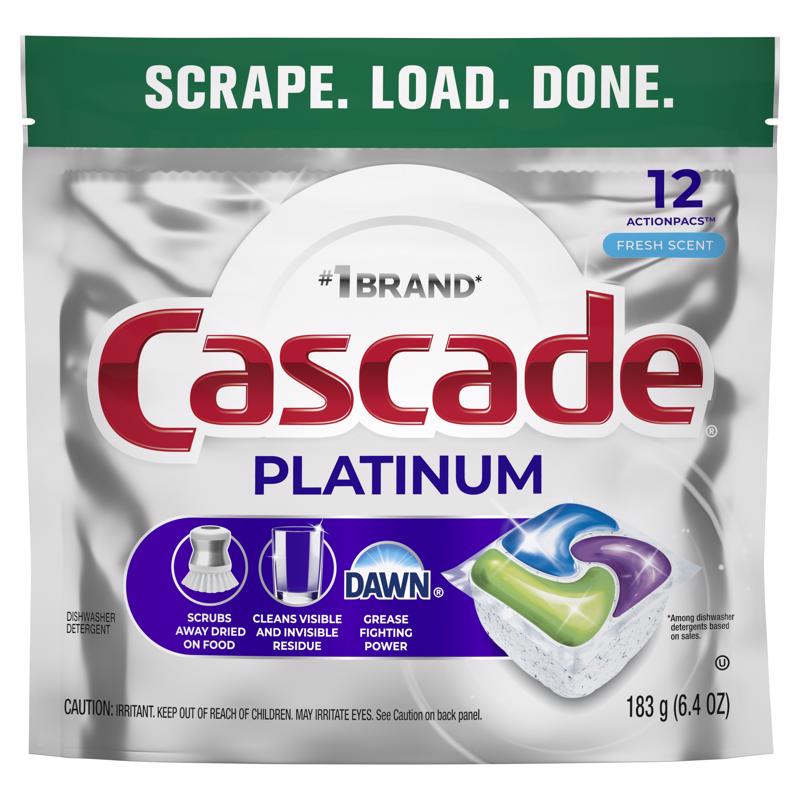 Cascade Platinum Fresh Scent Pods Dishwasher Detergent 6.4 oz 1 pk