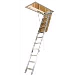 Werner 8 To 10 ft. Ceiling 25 in. x 54 in. Aluminum Attic Ladder Type IAA 375 lb. capacity
