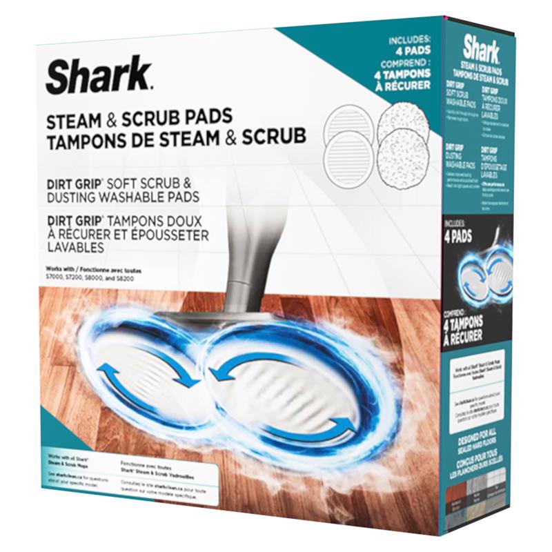 Shark 7.63 in. D Aluminum/Microfiber Cleaner Floor Pad White/Grey