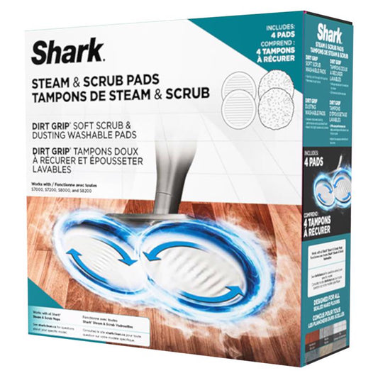 Shark 7.63 in. D Aluminum/Microfiber Cleaner Floor Pad White/Grey