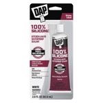 DAP White Silicone Rubber Kitchen and Bath Waterproof Sealant 2.8 fl. oz.