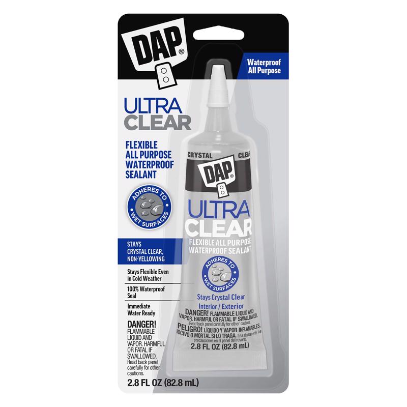 DAP Ultra Clear Silicone All Purpose Waterproof Sealant 2.8 fl. oz.