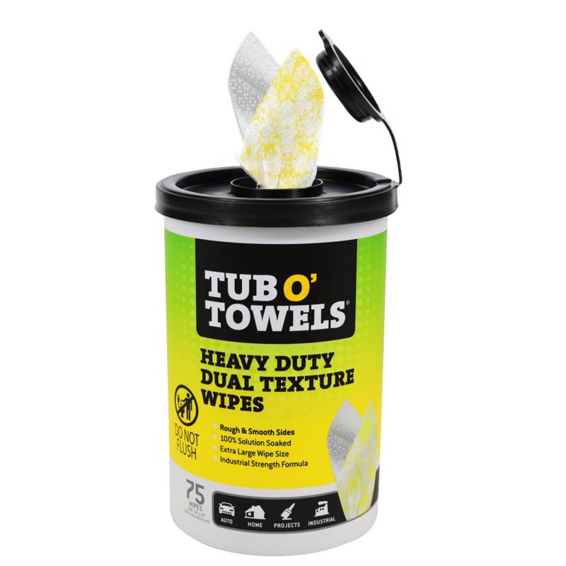 Tub O' Towels Cleaning Wipes 10 in. W X 12 in. L 1 pk