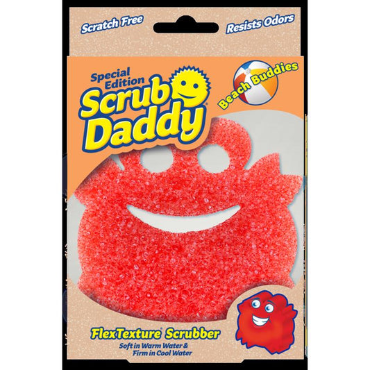 Scrub Daddy Red Crab Non-Scratch Scrubber Sponge For Multi-Purpose 6 in. L 1 pk