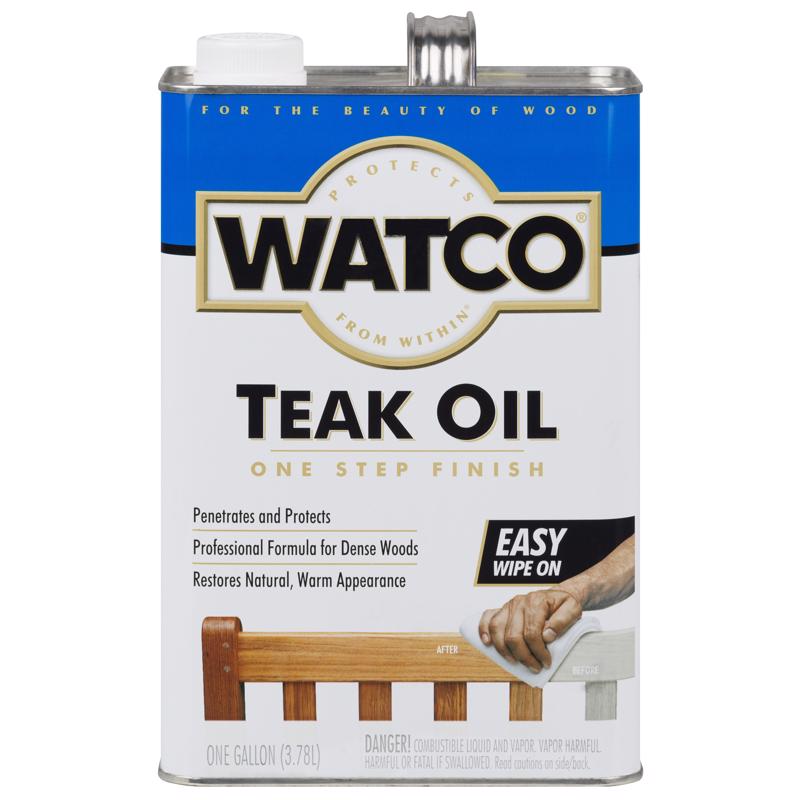 WATCO Transparent Satin Teak Oil-Based Teak Oil 1 gal