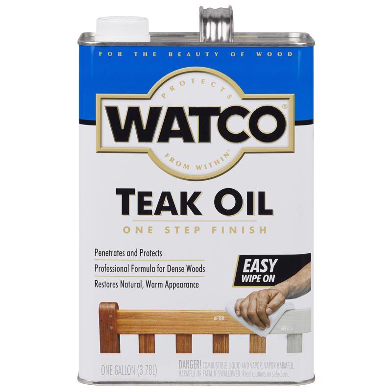 WATCO Transparent Satin Teak Oil-Based Teak Oil 1 gal