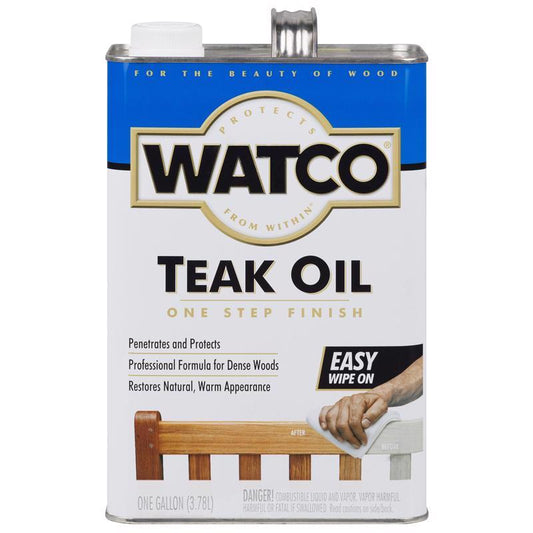 WATCO Transparent Satin Teak Oil-Based Teak Oil 1 gal