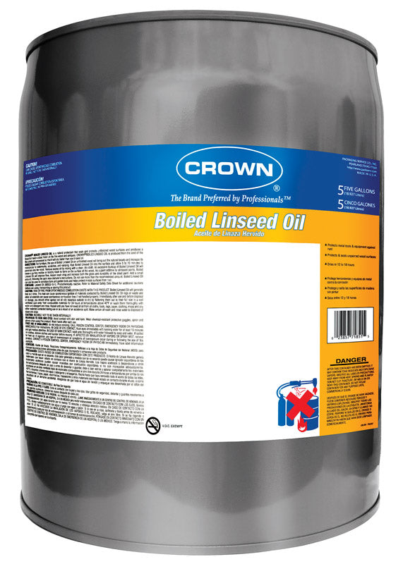 Crown Transparent Gloss Clear Oil-Based Alkyd-Oil Boiled Linseed Oil 5 gal