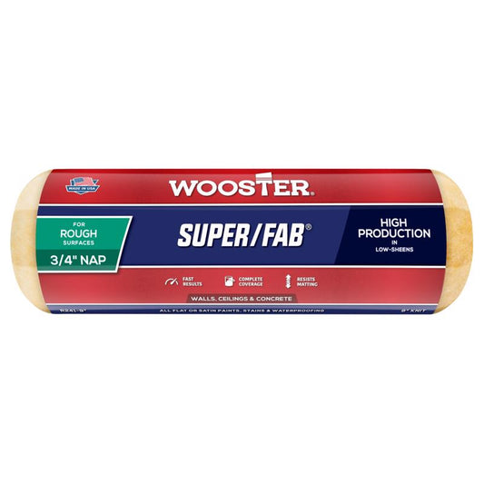 Wooster Super/Fab Knit 9 in. W X 3/4 in. Regular Paint Roller Cover 1 pk