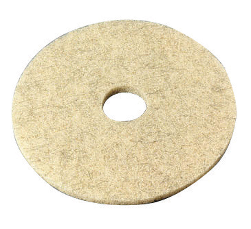 3M Natural Blend 17 in. D Non-Woven Natural/Polyester Fiber Floor Polishing Pad Tan