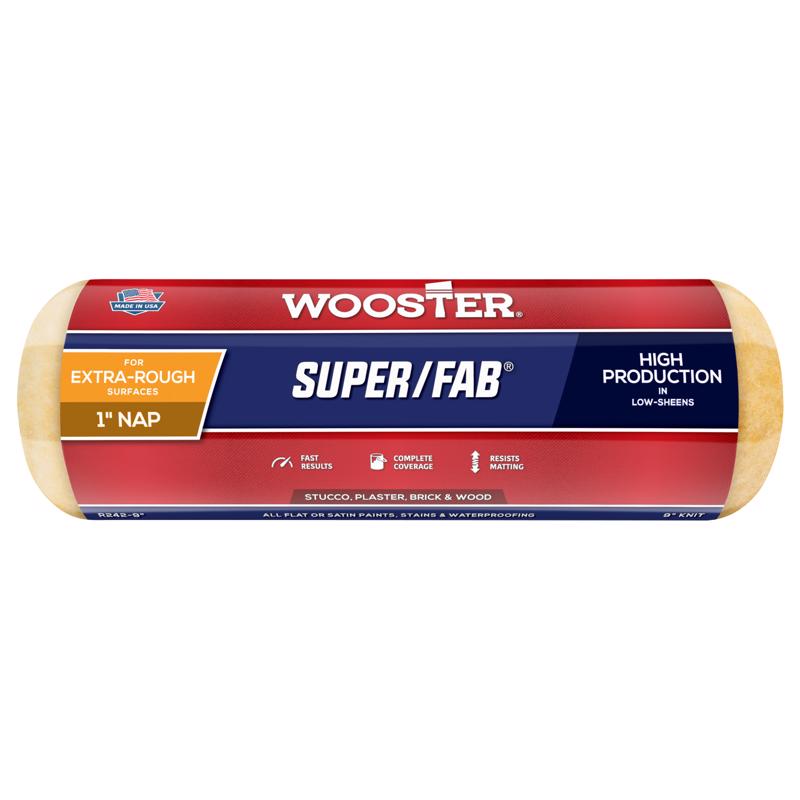 Wooster Super/Fab Knit 9 in. W X 1 in. Regular Paint Roller Cover 1 pk