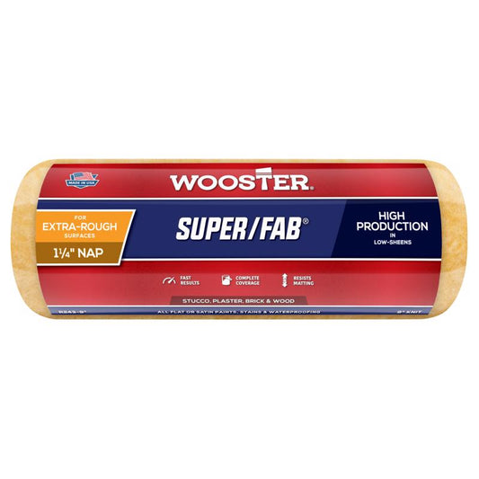 Wooster Super/Fab Knit 9 in. W X 1-1/4 in. Regular Paint Roller Cover 1 pk