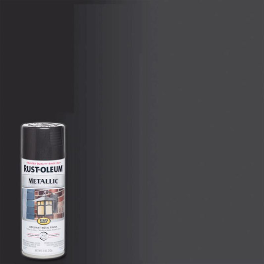 Rust-Oleum Stops Rust Metallic Black Night Metallic Spray Paint 11 oz