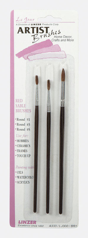 Linzer No. 1/3/5 Round Artist Paint Brush Set