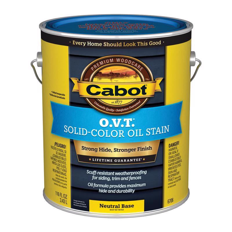 Cabot O.V.T. Low VOC Solid Tintable Neutral Base Oil-Based Stain 1 gal