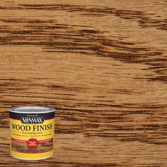 Minwax Wood Finish Semi-Transparent English Chestnut Oil-Based Penetrating Wood Stain 1/2 pt