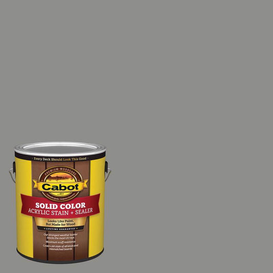Cabot Solid Color Acrylic Stain & Sealer Solid Driftwood Gray Acrylic Deck Stain 1 gal