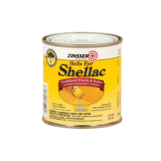 Zinsser Bulls Eye Semi-Gloss Clear Water-Based Shellac Finish and Sealer 0.5 pt