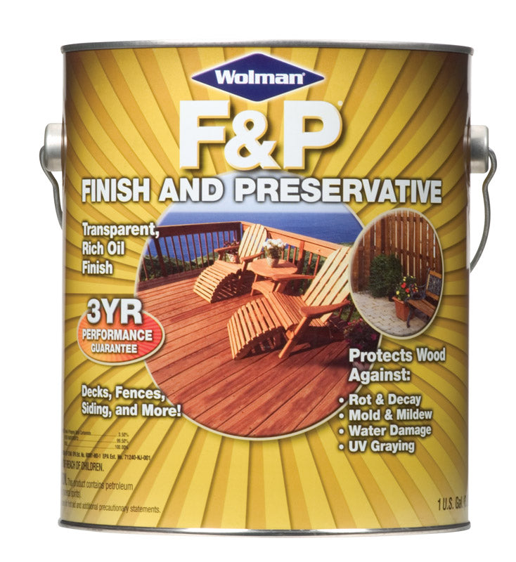 Wolman F&P Satin Natural Oil-Based Wood Finish 1 gal