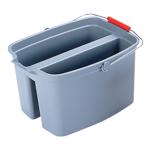 Rubbermaid 19 qt Rectangular Double Pail Gray