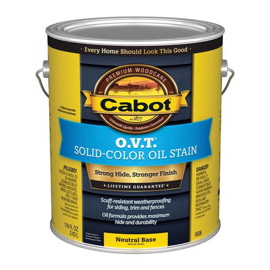 Cabot O.V.T. Solid Tintable Neutral Base Oil-Based Stain 1 gal