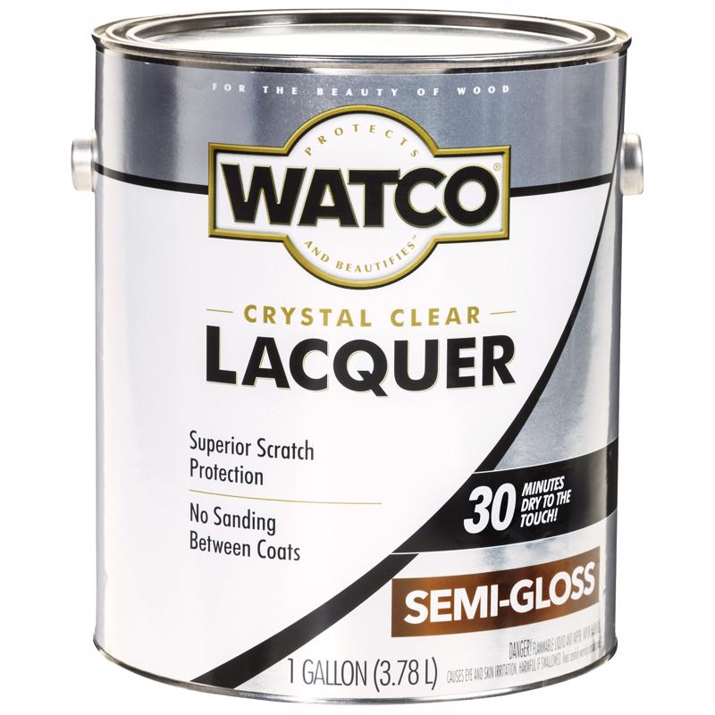 WATCO Semi-Gloss Clear Oil-Based Alkyd Wood Finish Lacquer 1 gal