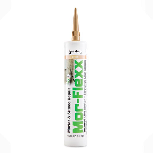 Sashco Mor-Flexx Beige Elastomeric Acrylic Latex Mortar and Stucco Repair Caulk 10.5 oz