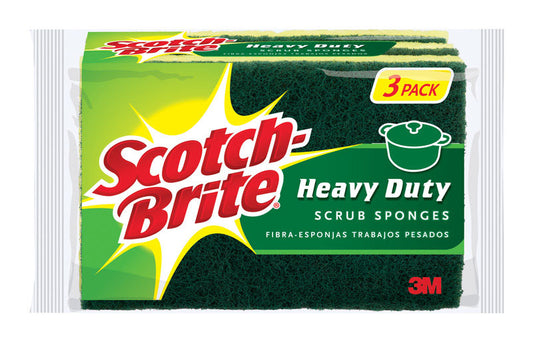 Scotch-Brite Heavy Duty Sponge For Pots and Pans 4.5 in. L 3 pk