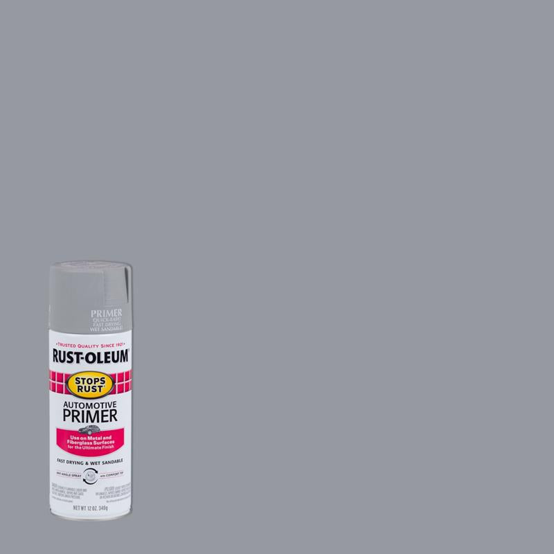 Rust-Oleum Stops Rust Gray Flat Oil-Based Alkyd Spray Primer 12 oz