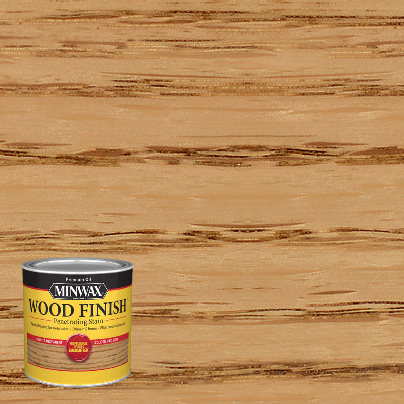 Minwax Wood Finish Semi-Transparent Golden Oak Oil-Based Penetrating Wood Stain 1/2 pt