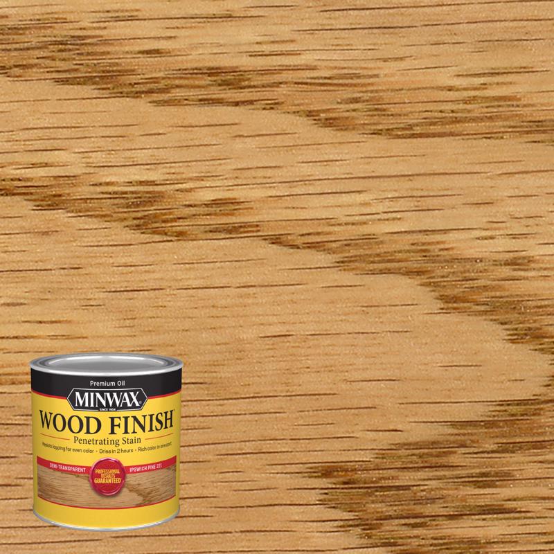 Minwax Wood Finish Semi-Transparent Ipswich Pine Oil-Based Penetrating Wood Stain 1/2 pt