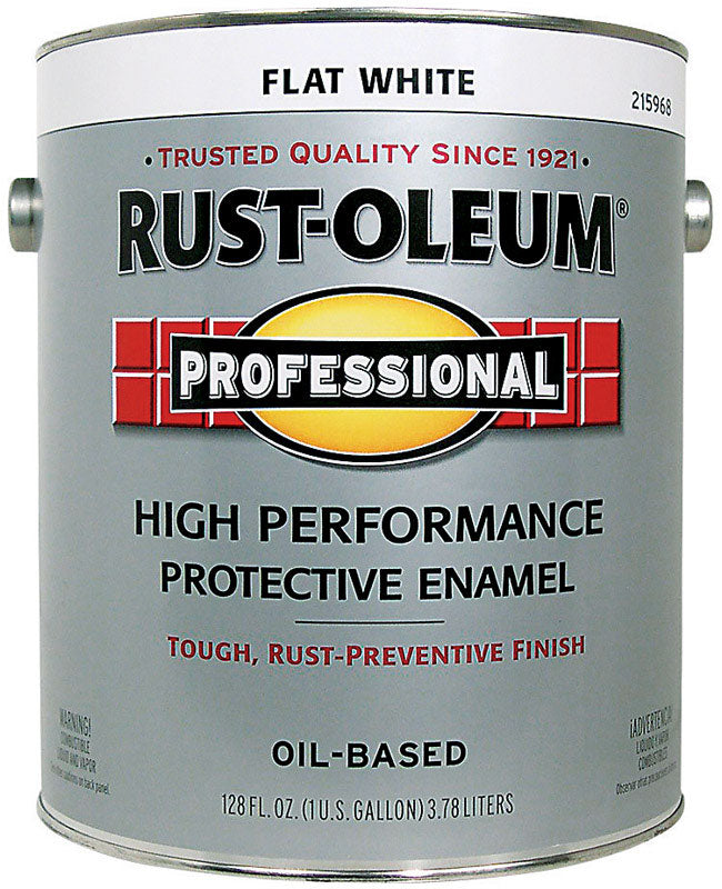 Rust-Oleum Professional High Performance Indoor and Outdoor Flat White Protective Paint 1 gal