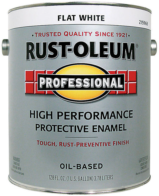 Rust-Oleum Professional High Performance Indoor and Outdoor Flat White Protective Paint 1 gal