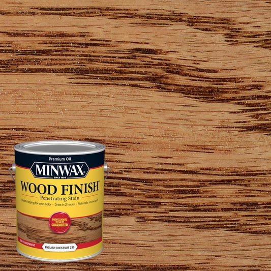 Minwax Wood Finish Semi-Transparent English Chestnut Oil-Based Penetrating Stain 1 gal
