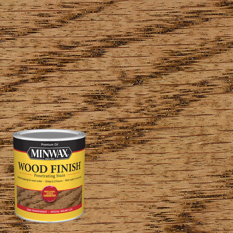 Minwax Wood Finish Semi-Transparent Special Walnut Oil-Based Penetrating Wood Stain 1 qt