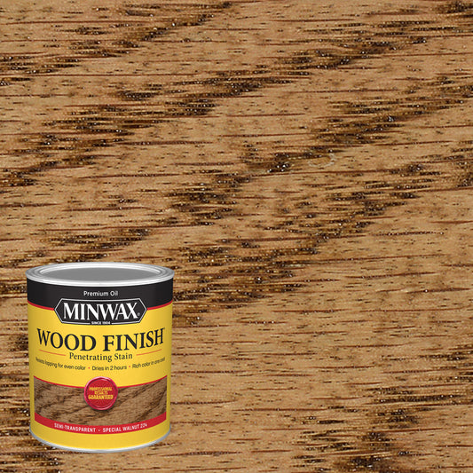 Minwax Wood Finish Semi-Transparent Special Walnut Oil-Based Penetrating Wood Stain 1 qt