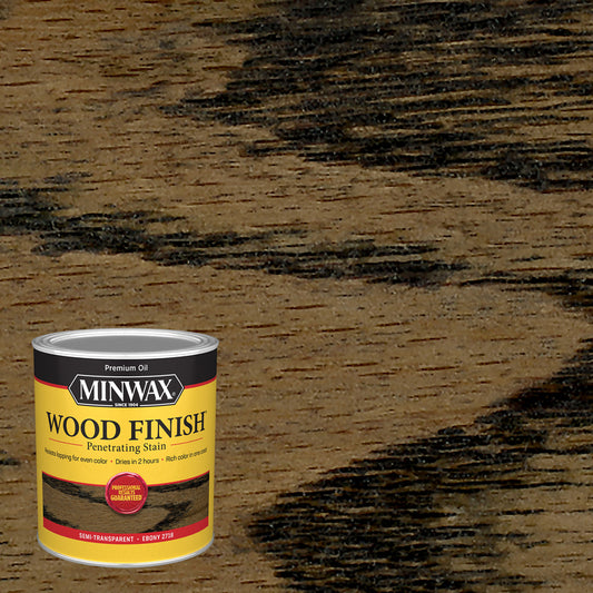 Minwax Wood Finish Semi-Transparent Ebony Oil-Based Penetrating Wood Stain 1 qt