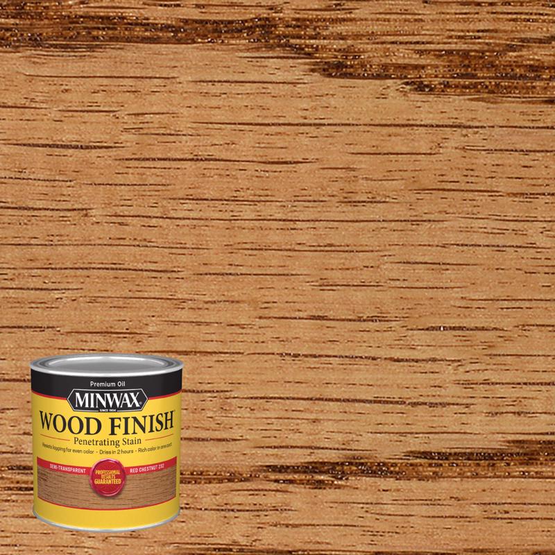 Minwax Wood Finish Semi-Transparent Red Chestnut Oil-Based Penetrating Wood Stain 1/2 pt