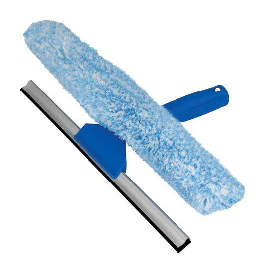 Unger 10 in. Microfiber Window Squeegee/Scrubber