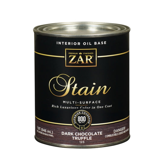 ZAR Semi-Transparent Dk Chocolate Truffle Oil-Based Polyurethane Wood Stain 1 qt
