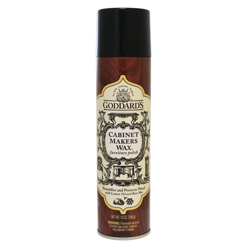Goddard's Cabinet Makers Wax Lemon Scent Fine Furniture Cleaner and Polish 12 oz Spray