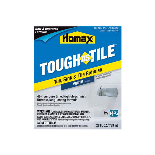 Homax Tough As Tile Gloss White Tub and Tile Refinishing Epoxy Interior 26 oz