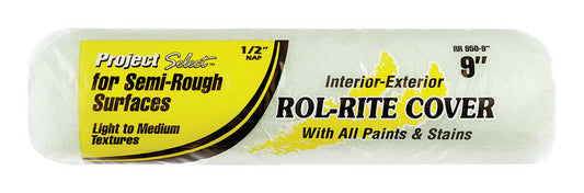 Project Select Rol-Rite Polyester 9 in. W X 1/2 in. Regular Paint Roller Cover 1 pk